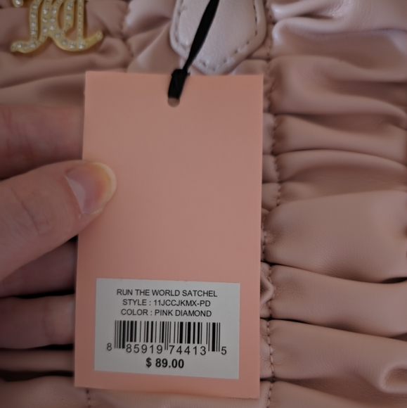 Pink Juicy Couture faux leather puckered bag - Picture 9 of 10